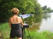 This was a wonderful day on River Road, painting the Thames